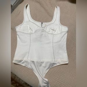 White Denim Body Suit